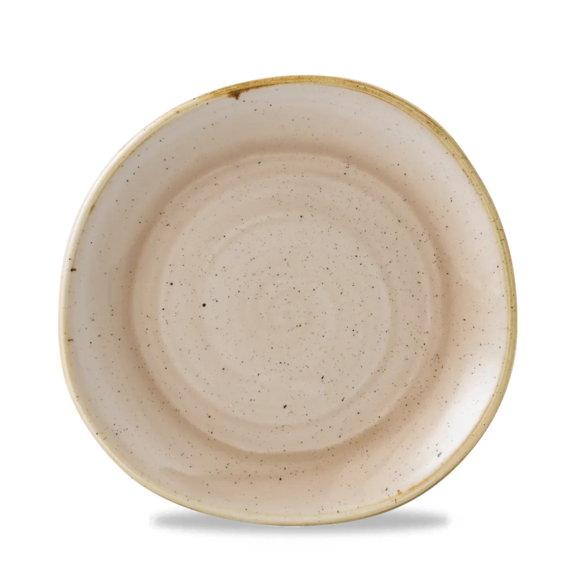 Stonecast Nutmeg Cream Round Trace Plate 21cm 12/box