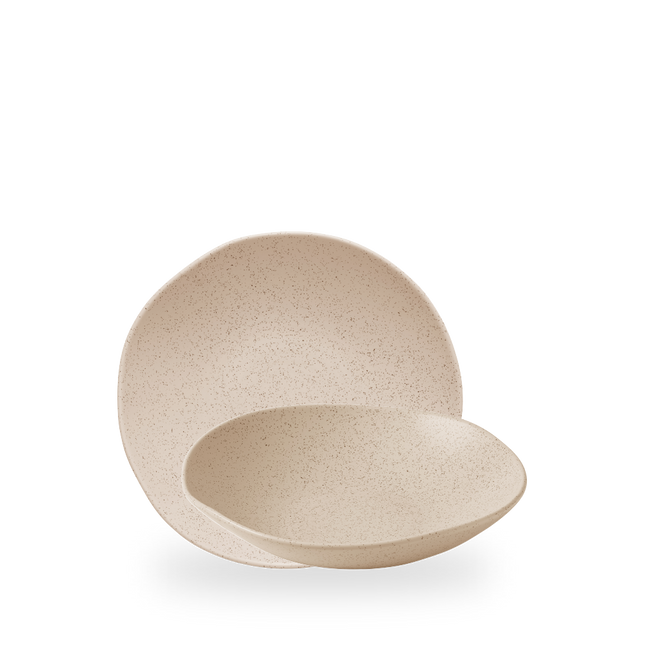 Churchill Stonecast Nutmeg Cream Organic Coupe Bowl 22,5 cm – porseleinen kom – set van 6 – APS Glass & Bar Supply