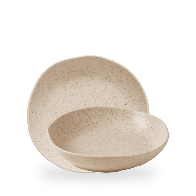 Stonecast Nutmeg Cream Organic Deep Bowl 25 cm 6/box