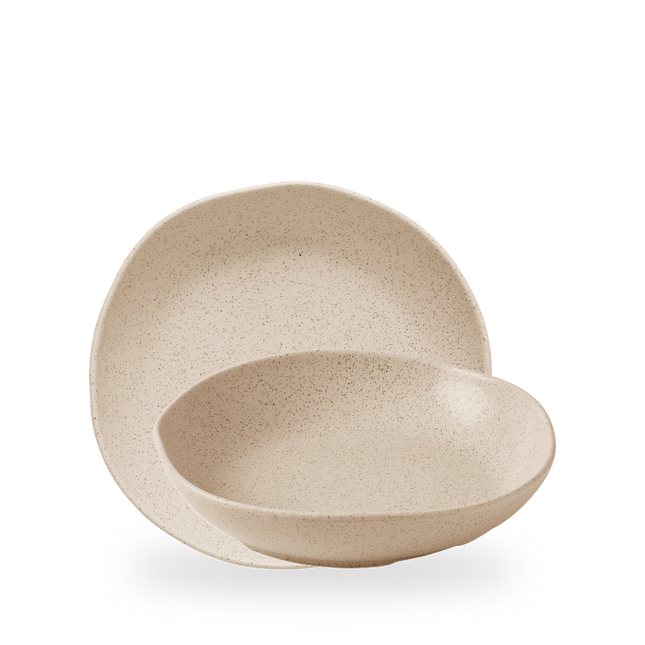 Stonecast Nutmeg Cream Organic Deep Bowl 25 cm 6/box