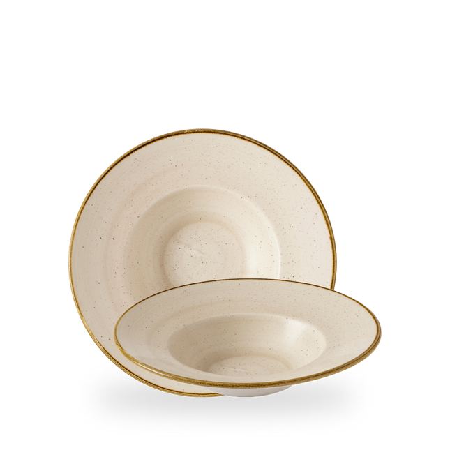 Churchill Stonecast Nutmeg Cream kom met brede rand 24 cm
