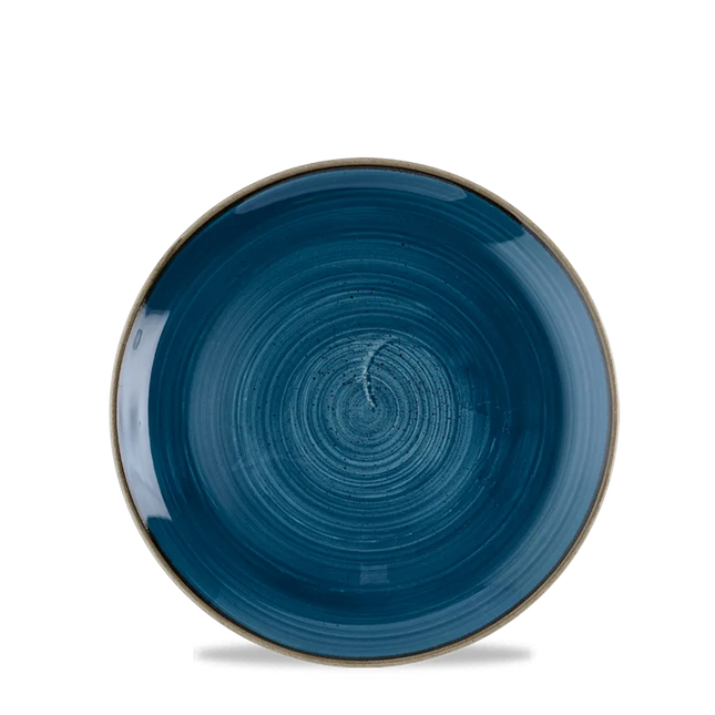 Stonecast Java Blue Evolve Coupe Plate 16.5cm 12/box