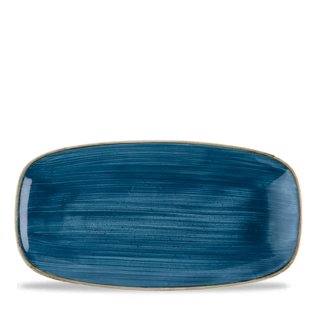 Stonecast Java Blue Oblong Plate 29.8x15.3cm 12/box
