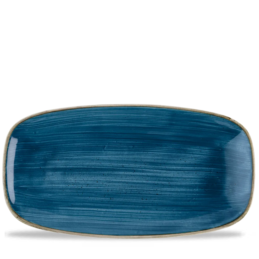 Stonecast Java Blue Chefs Oblong Plate 35,5cm x 18,9cm 6/box