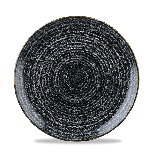 Studio Prints Charcoal Black Evolve Coupe Plate 26cm 12/box