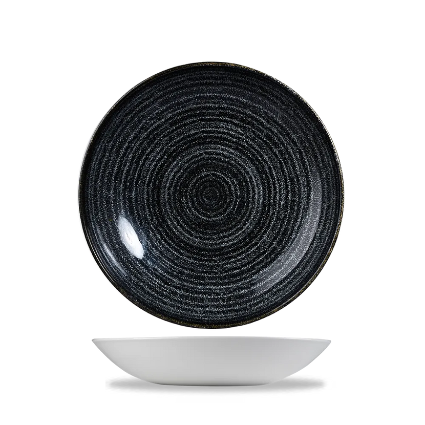 Studio Prints Charcoal Black Coupe Bowl 18cm 12/box