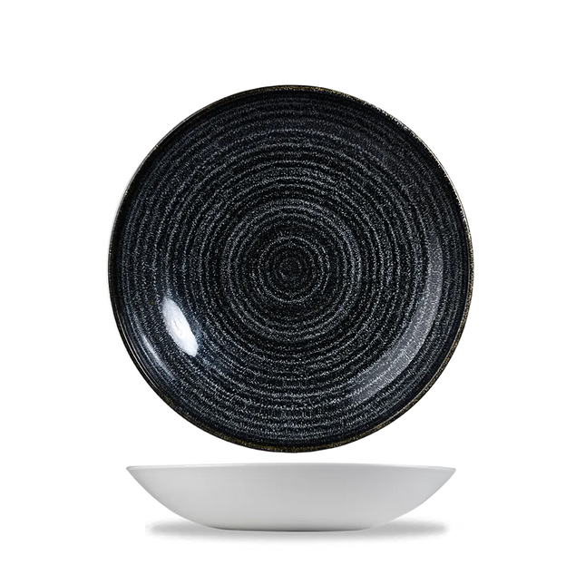 Studio Prints Charcoal Black Coupe Bowl 18cm 12/box