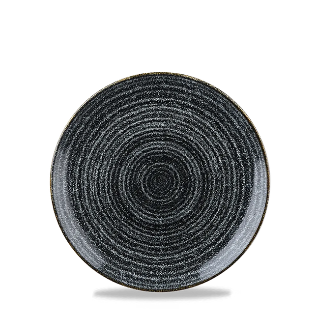 Studio Prints Charcoal Black Evolve Coupe Plate 17cm 12/box