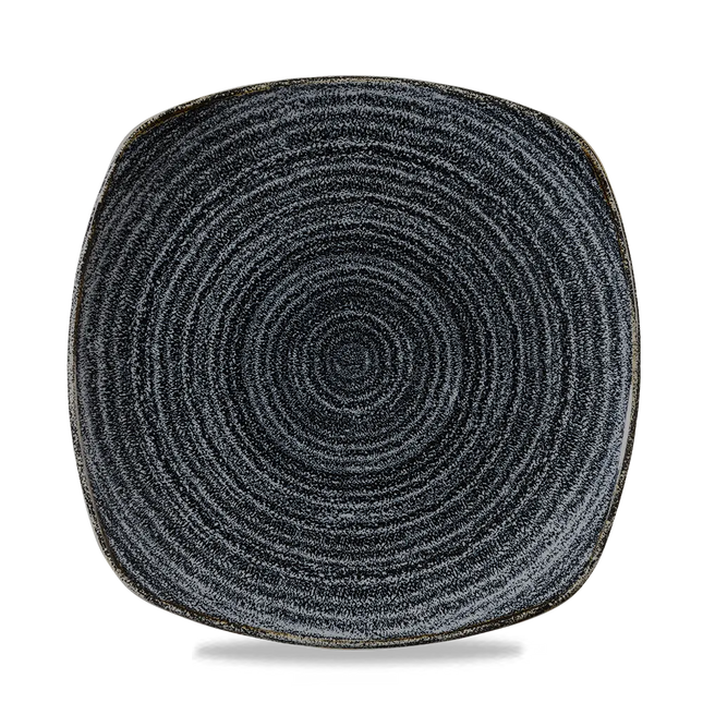 Studio Prints Black X Squared Square Plate 22cm 12/box