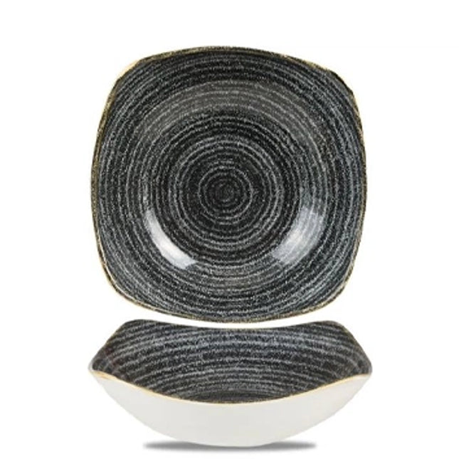 Studio Prints Charcoal Black X Squared Bowl 24cm 12/box