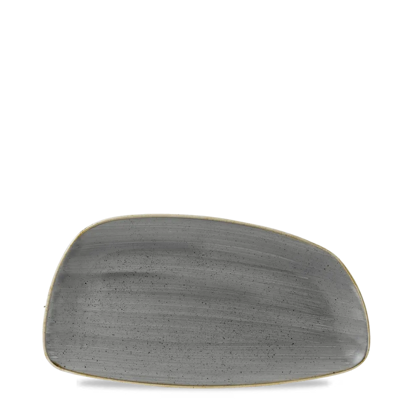 Stonecast Gray Chefs Geo Plate 30*15.5 cm 12/box