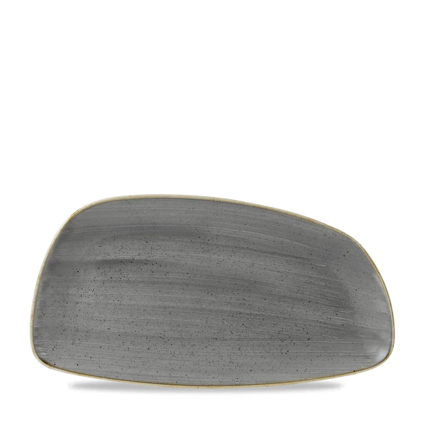 Stonecast Gray Chefs Geo Plate 35*18.5 cm 6/box