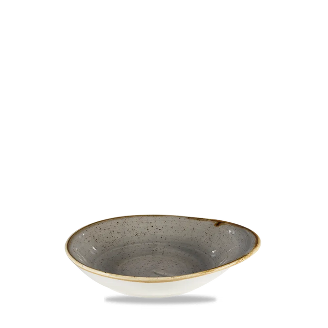 Stonecast Gray Round Dish 16x14.5cm 12/box