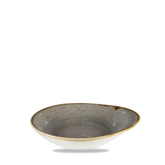 Stonecast Gray Round Dish 18.5x16.8cm 12/box