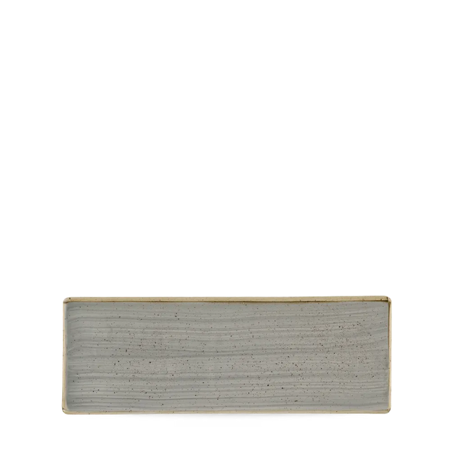Stonecast Gray Oblong Plate 25X9cm 6/box
