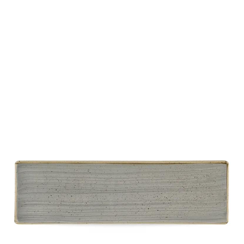 Stonecast Gray Oblong Plate 30X9cm 6/box