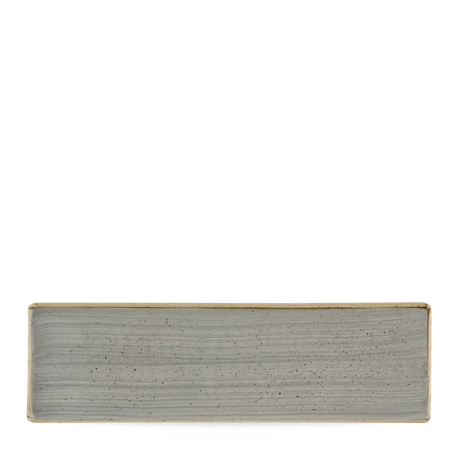 Stonecast Gray Oblong Plate 30X9cm 6/box