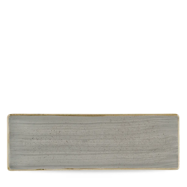 Stonecast Gray Oblong Plate 33X11cm 6/box