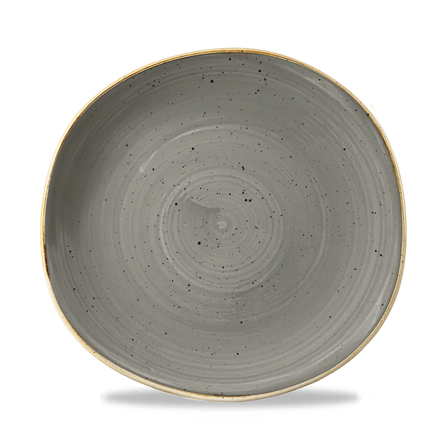 Stonecast Gray Round Trace Plate 26.4cm 12/box
