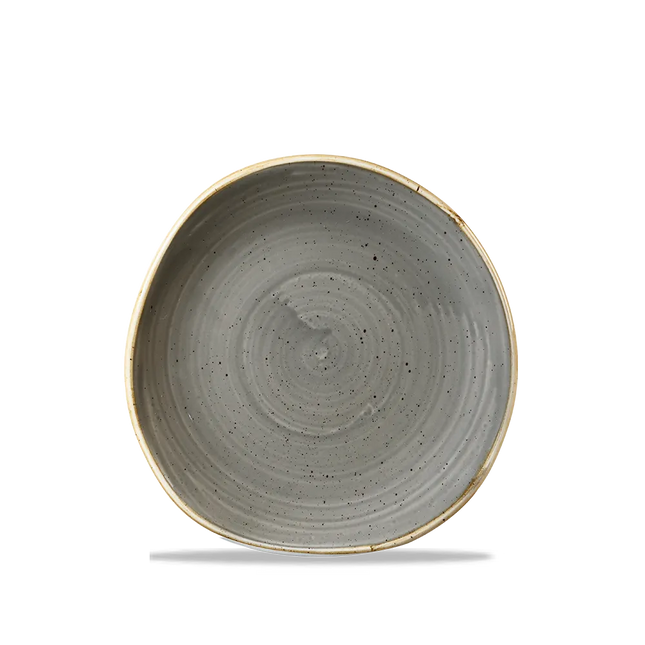 Stonecast Gray Round Trace Plate 18.6cm 12/box