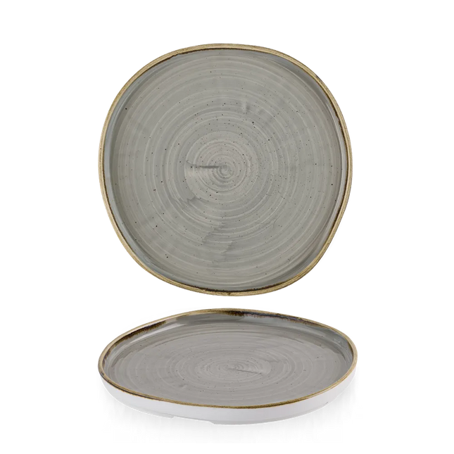 Stonecast Gray Organic Walled Plate 21cm 6/box