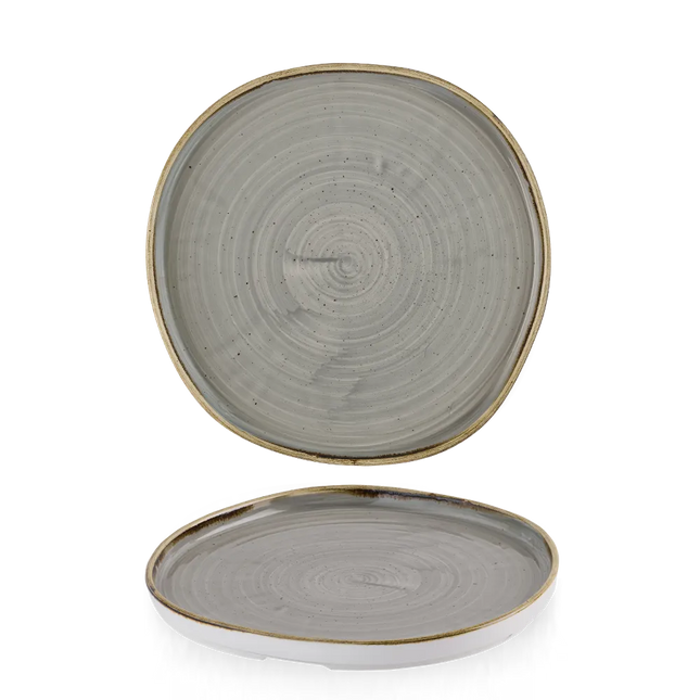 Stonecast Gray Organic Walled Plate 25.5cm 6/box