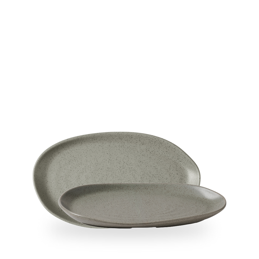 Churchill Stonecast Grey Natural Organic Platter 26 x 15 cm – porseleinen serveerschaal – set van 6 – APS Glass & Bar Supply

