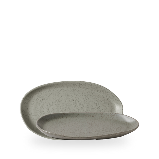 Churchill Stonecast Grey Natural Organic Platter 26 x 15 cm – porseleinen serveerschaal – set van 6 – APS Glass & Bar Supply

