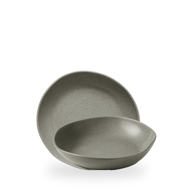 Churchill Stonecast Grey Natural Organic Deep Bowl 22 cm – diepe porseleinen kom in grijs – set van 6 – APS Glass & Bar Supply