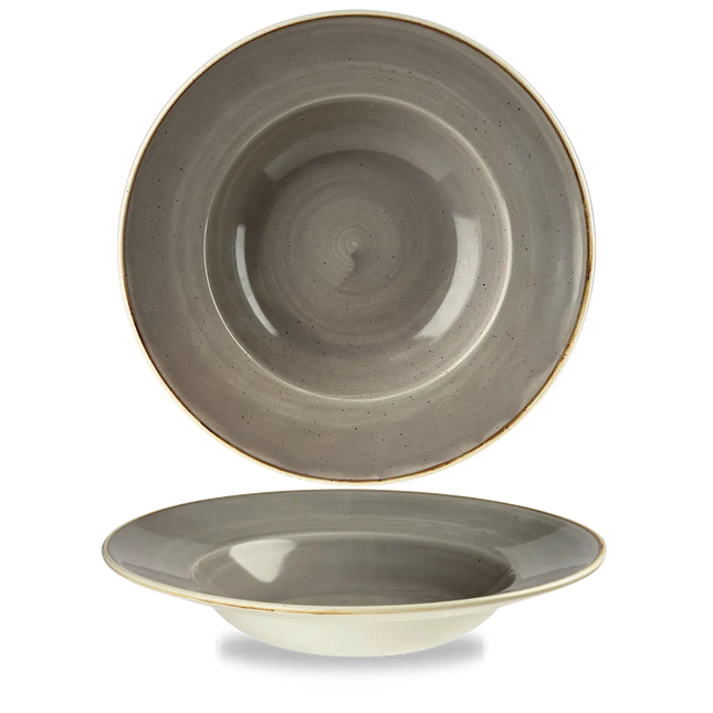 Stonecast Gray Profile Wide Rim Bowl Large 28cm 12/box