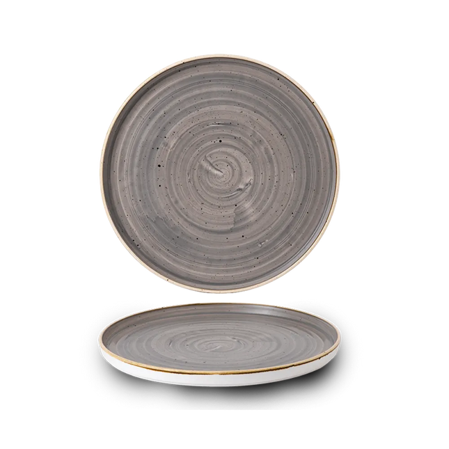 Stonecast Gray Walled Plate 16cm 6/box