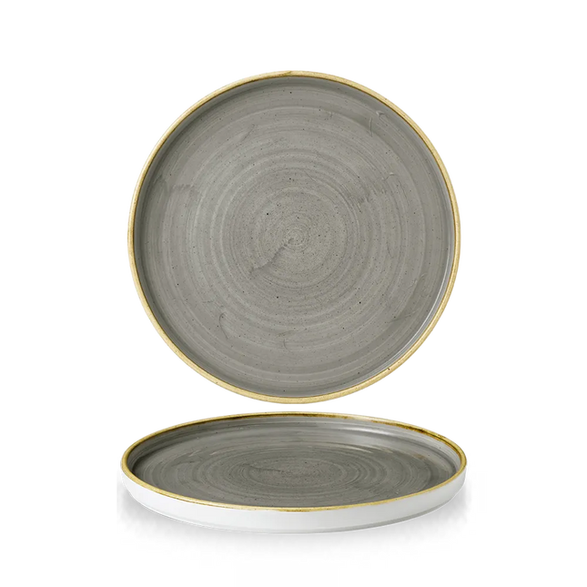 Stonecast Gray Walled Plate 22cm 6/box