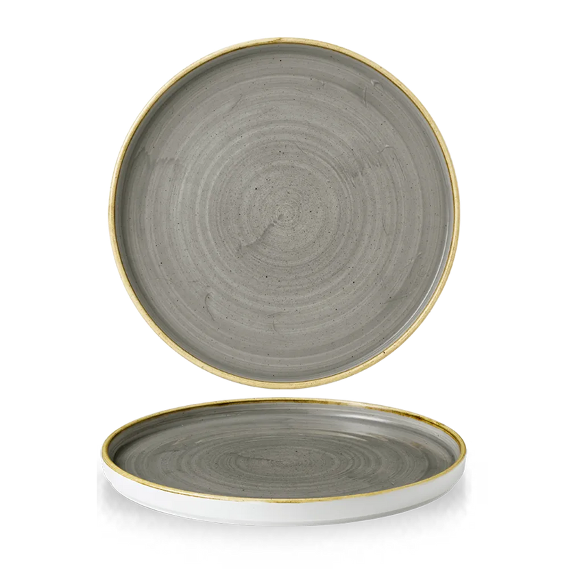 Gray Walled Plate28cm 6/box