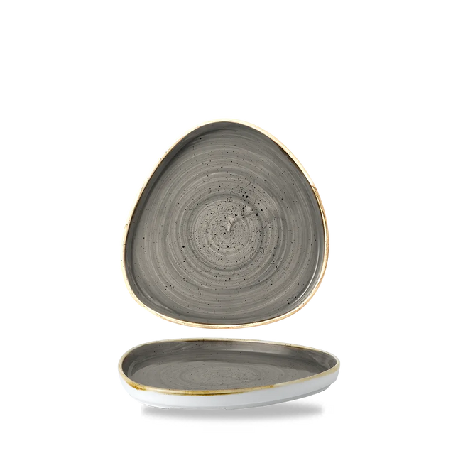 Stonecast Gray Triangle Walled Chefs Plate 20 cm 6/box