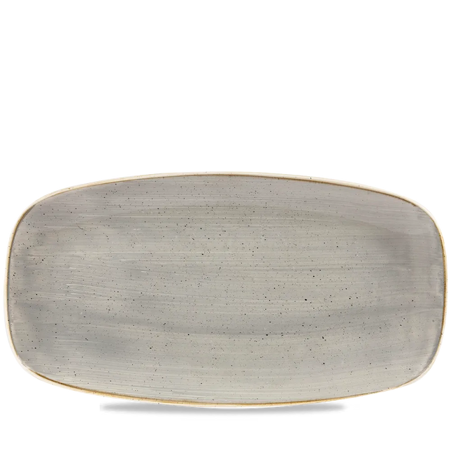 Stonecast Gray Chefs Oblong Plate 35.5 x 18.9cm 6/box
