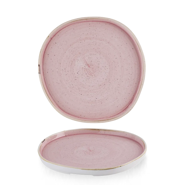 Stonecast Petal Pink Organic Walled Plate 25.5cm 6/box