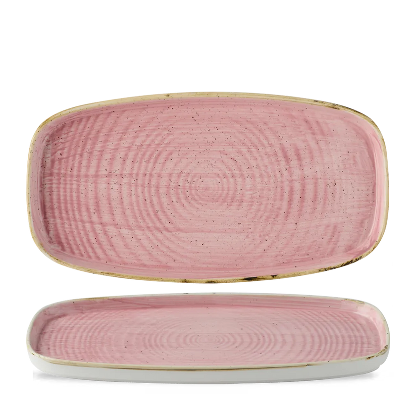 Stonecast Petal Pink Oblong Chefs Plates 30x15.4cm 6/box