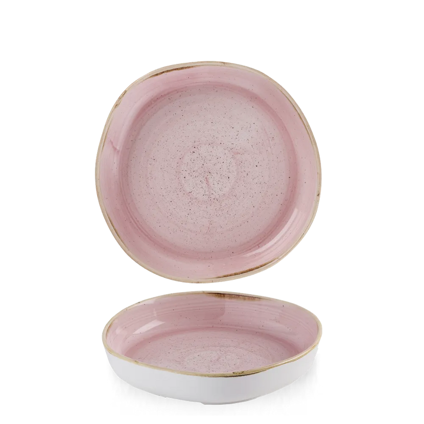 Stonecast Petal Pink Organic Walled Bowl 23cm x 4.5cm 6/box