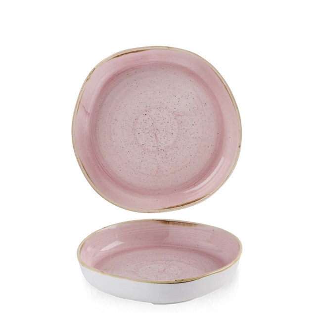 Stonecast Petal Pink Organic Walled Bowl 23cm x 4.5cm 6/box
