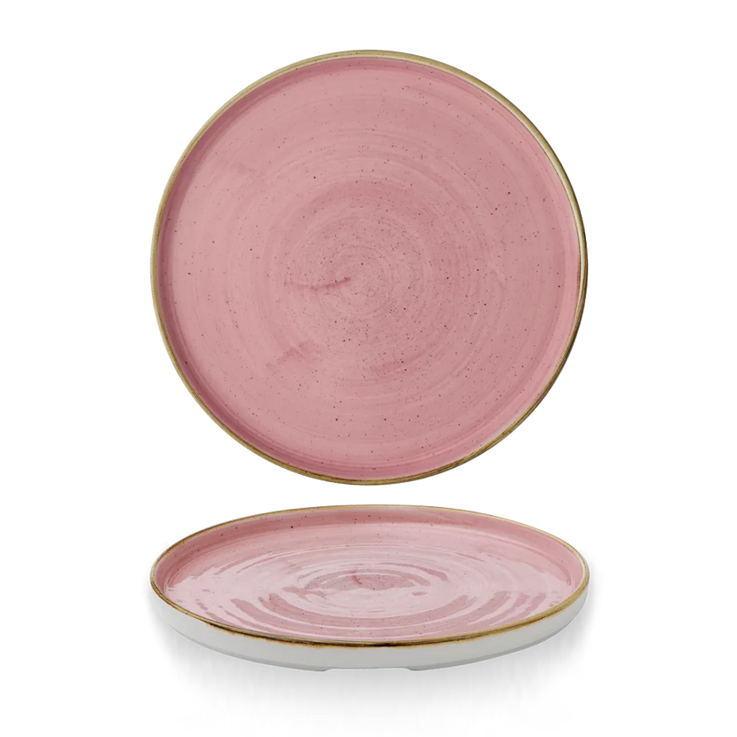 Stonecast Petal Pink Walled Plate 26 cm 6/box