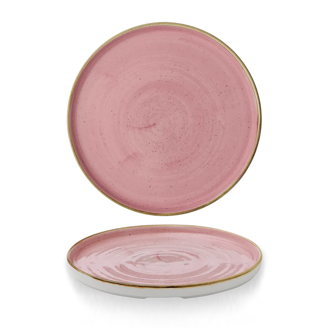 Stonecast Petal Pink Walled Plate 26 cm 6/box