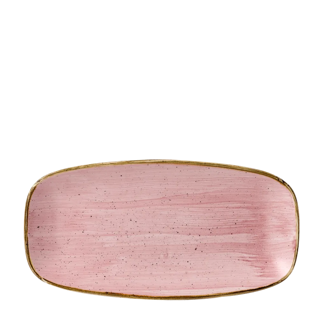 Petal Pink Chefs Oblong Plate 29.8x15.3cm 12/box