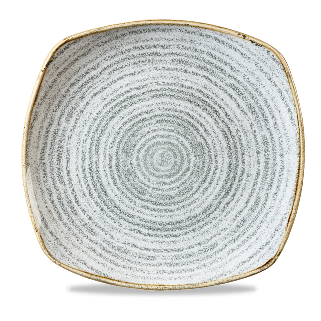 Studio Prints Stone Gray X Squared Square Plate 25cm 12/box