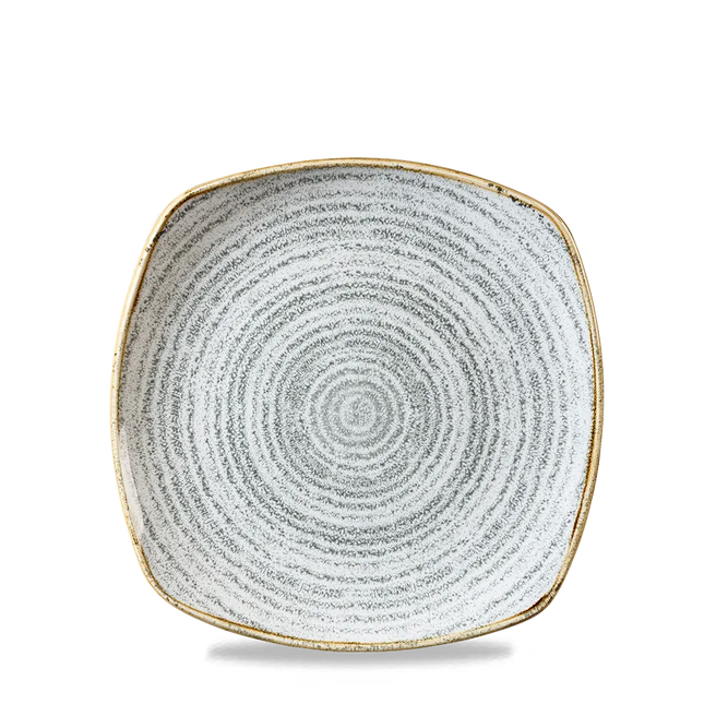 Studio Prints Stone Gray X Squared Square Plate 22cm 12/box