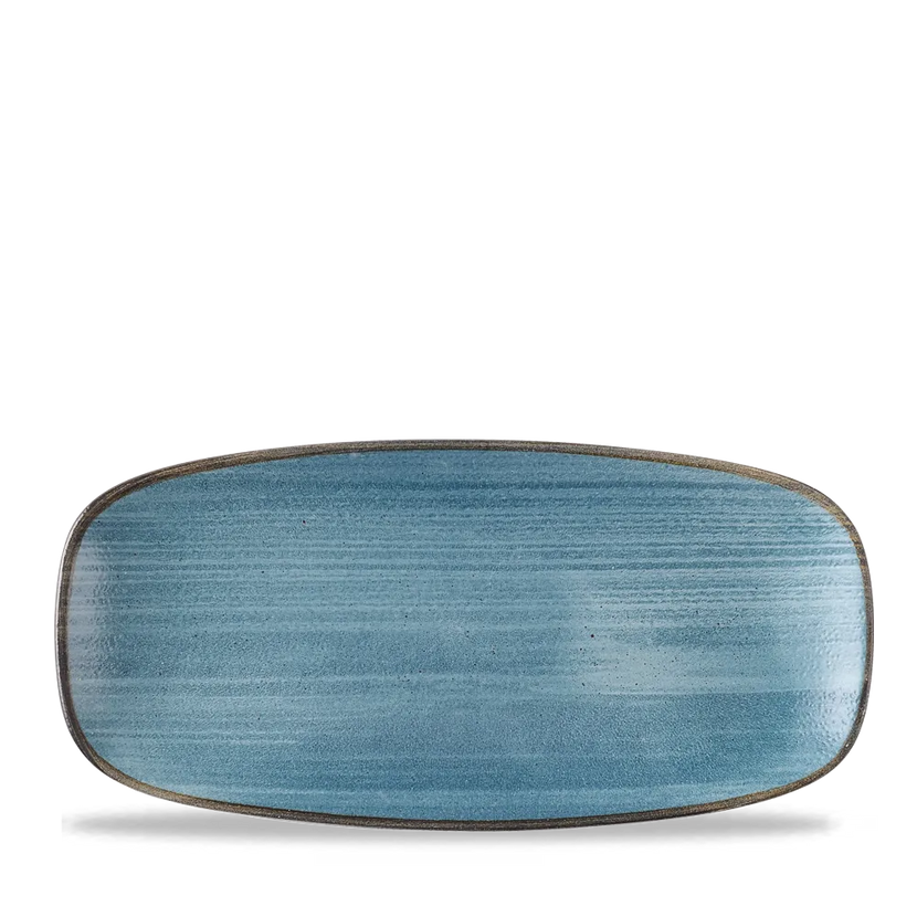 Stonecast Raw Teal Chefs Oblong Plate 26,9*12,7 cm 12/box