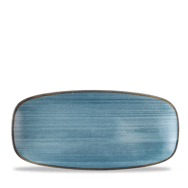 Stonecast Raw Teal Chefs Oblong Plate 26.9x12.7 cm 12/box