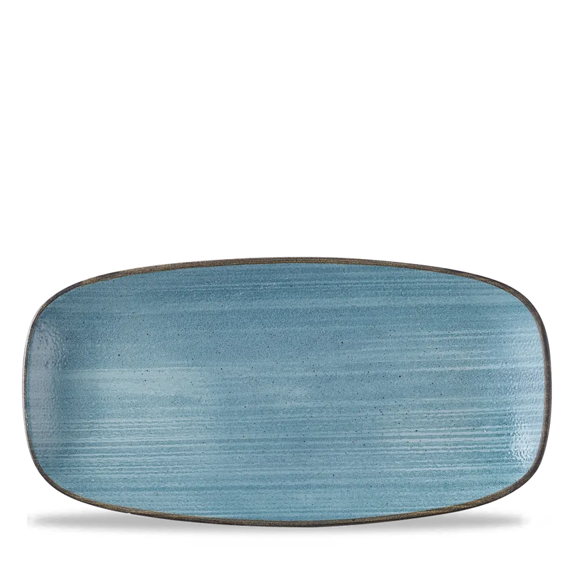 Stonecast Raw Teal Chefs Oblong Plate 29.8*15.3 cm 12/box