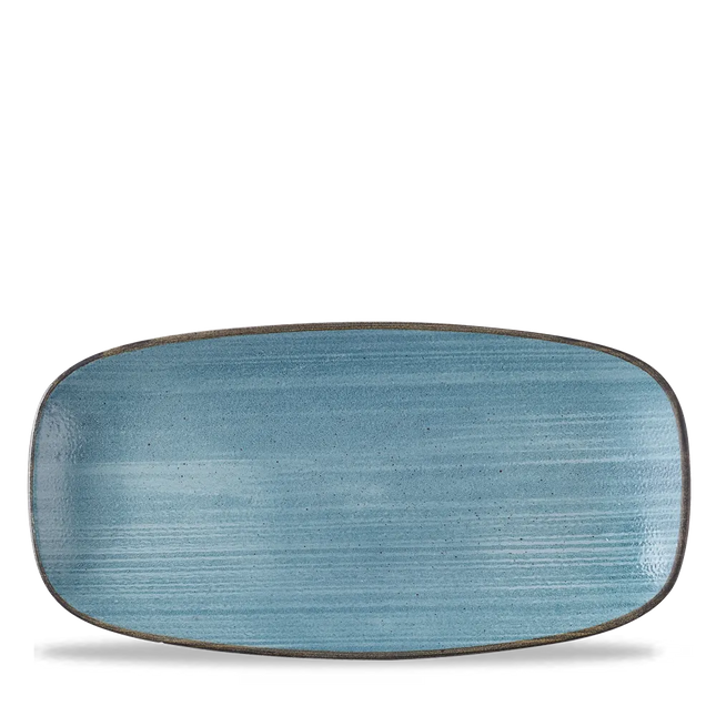 Stonecast Raw Teal Chefs Oblong Plate 29.8x15.3 cm 12/box
