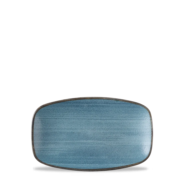 Stonecast Raw Teal Oblong Chefs Plate 20x12.1 cm 12/box