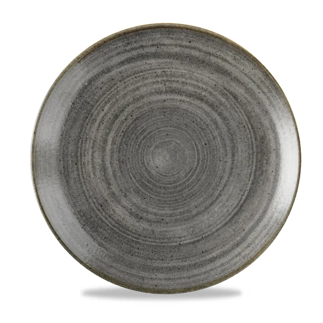 Stonecast Raw Black Evolve Coupe Plate 28.8cm 12/box